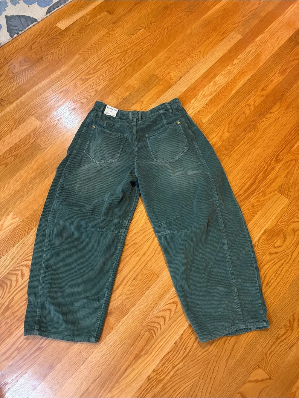 Free People We The Free Good Luck Mid-Rise Corduroy Barrel Jeans Size 29 NWT